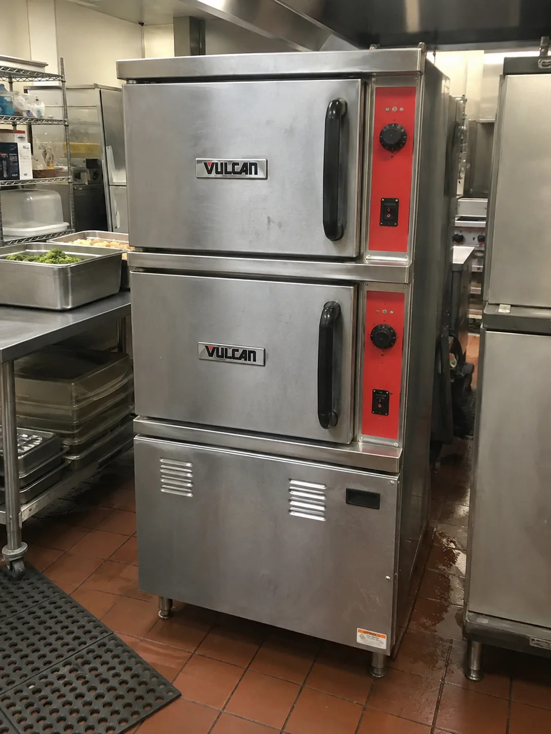 Vulcan commercial steamer after heating recovery repair in an Tampa kitchen
