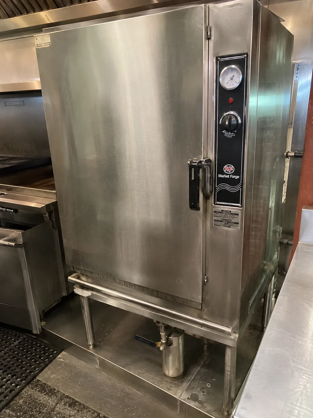 Market Forge commercial steamer after door steam leak repair near Tampa