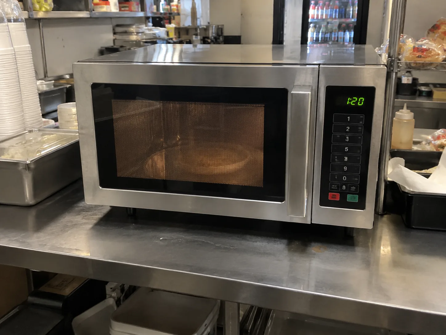 Commercial microwave after power issue repair in Tampa Bay