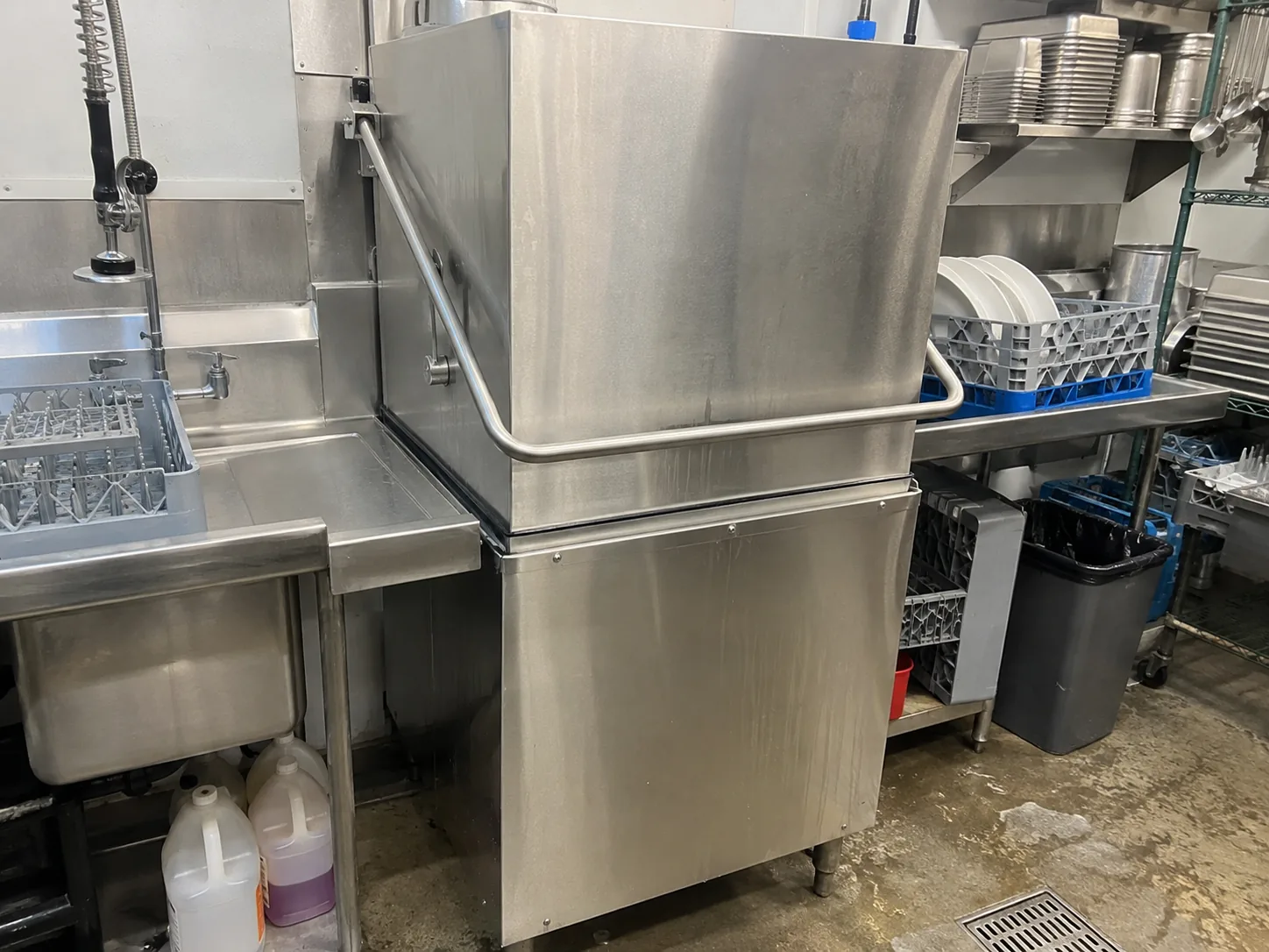 Commercial dishwasher ready after door leak repair in Westshore