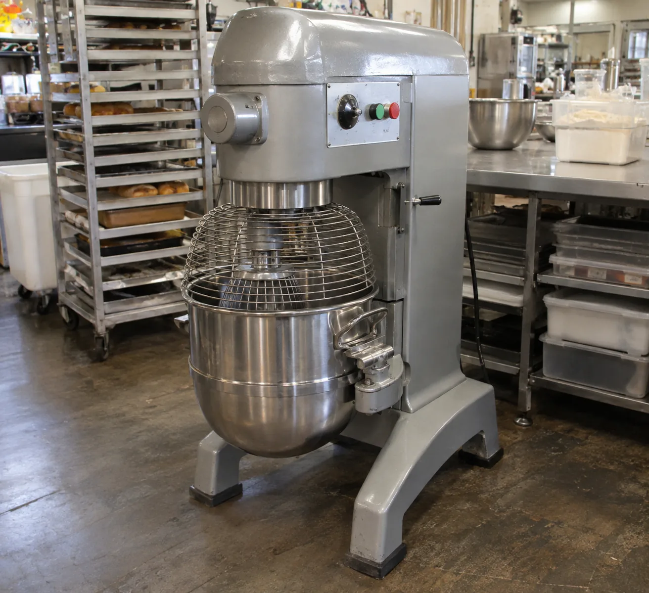 Commercial planetary mixer ready after speed-control repair