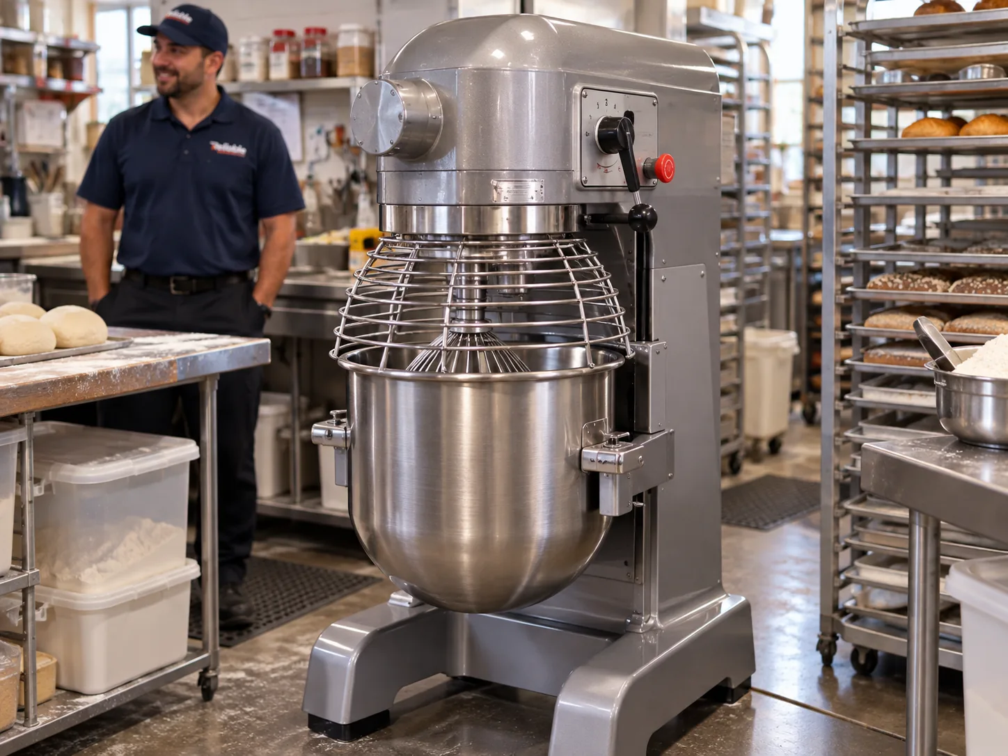 Commercial planetary mixer ready after gearbox service in Tampa