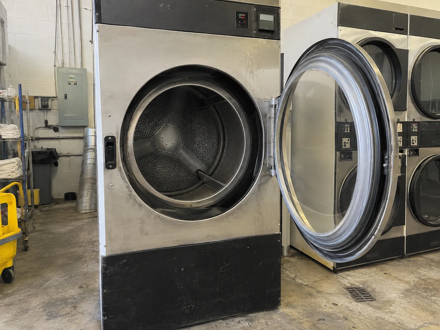 Commercial dryer after heating repair