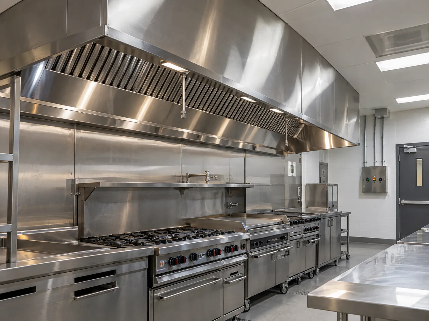 Commercial kitchen hood after fan control repair