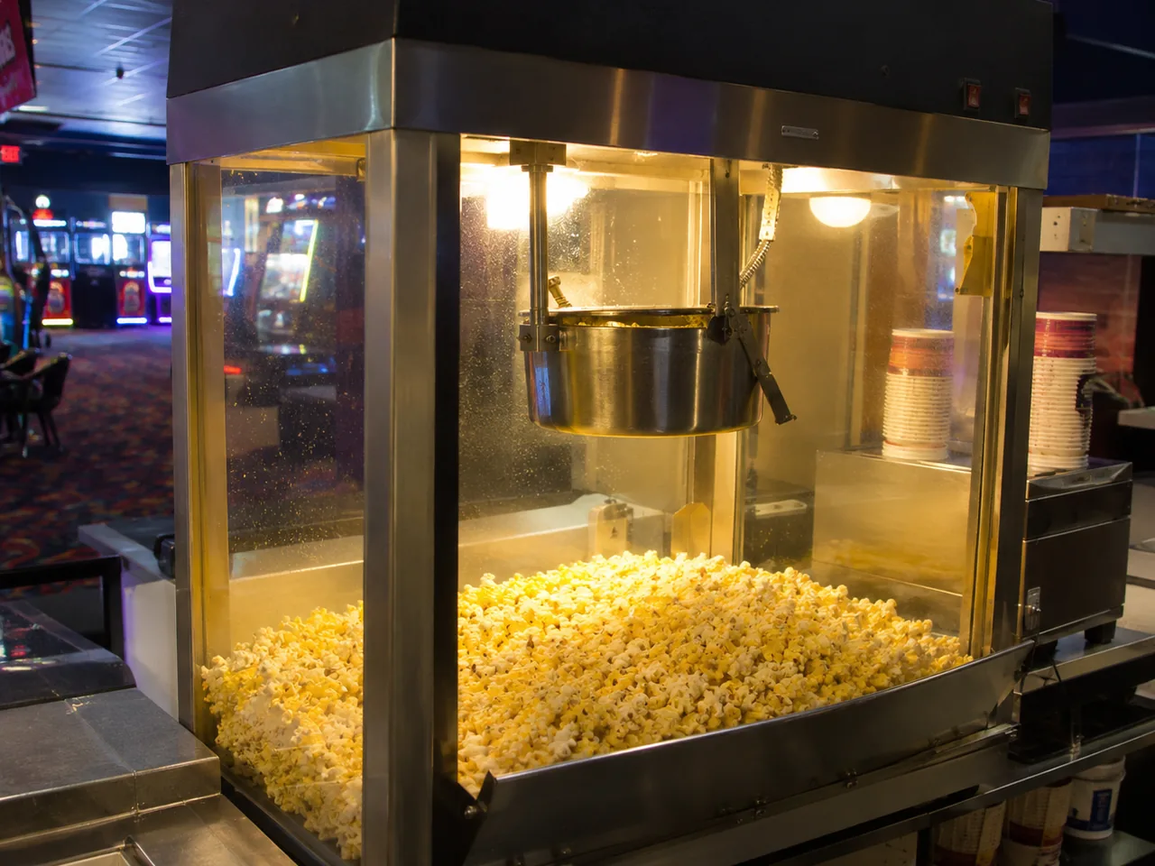 Commercial popcorn machine after thermostat service in Metro Atlanta