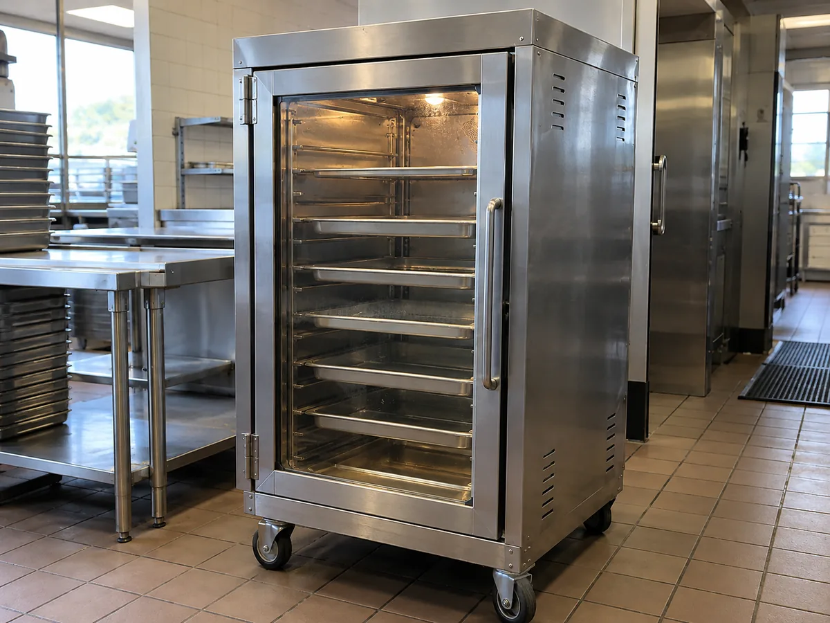 Cafeteria holding cabinet after Tampa airflow repair