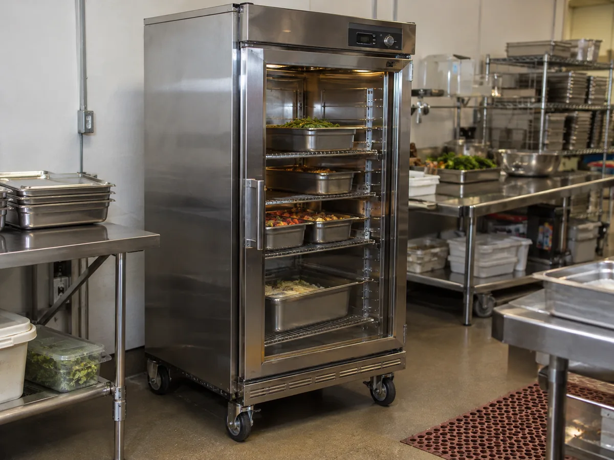 Catering holding cabinet after Tampa humidity service