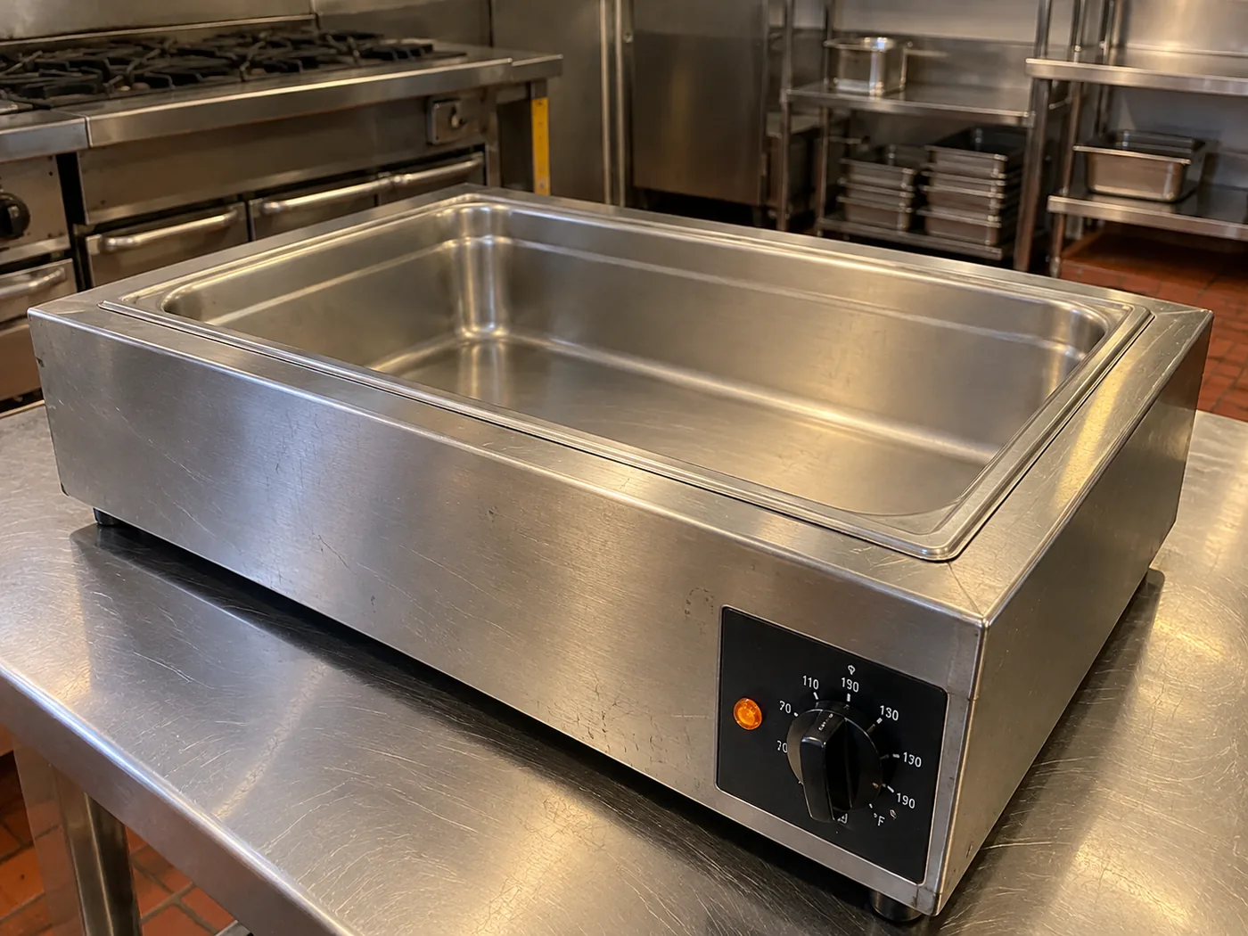 Countertop food warmer after repair