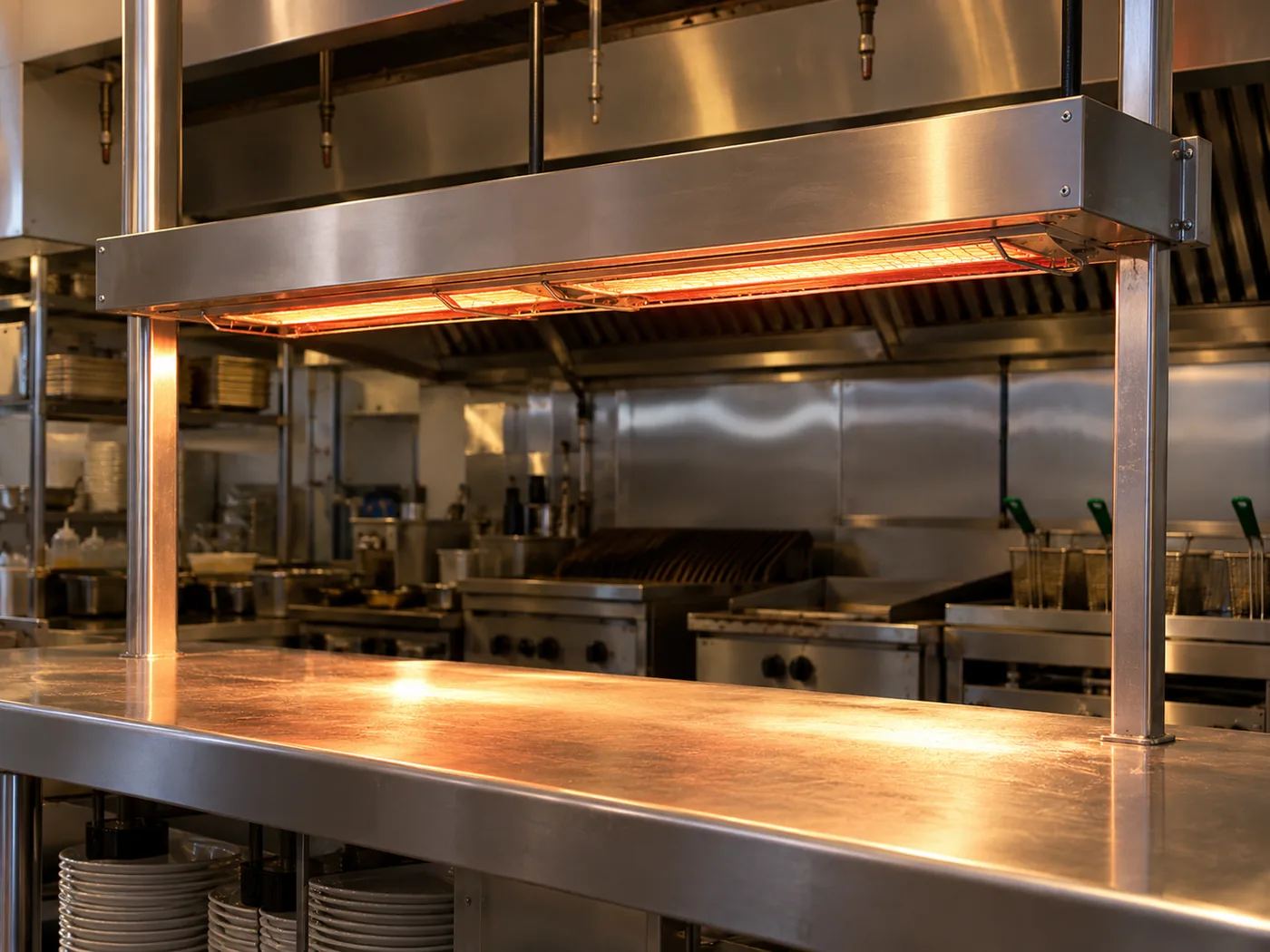 Single-strip warmer in a Tampa restaurant after service
