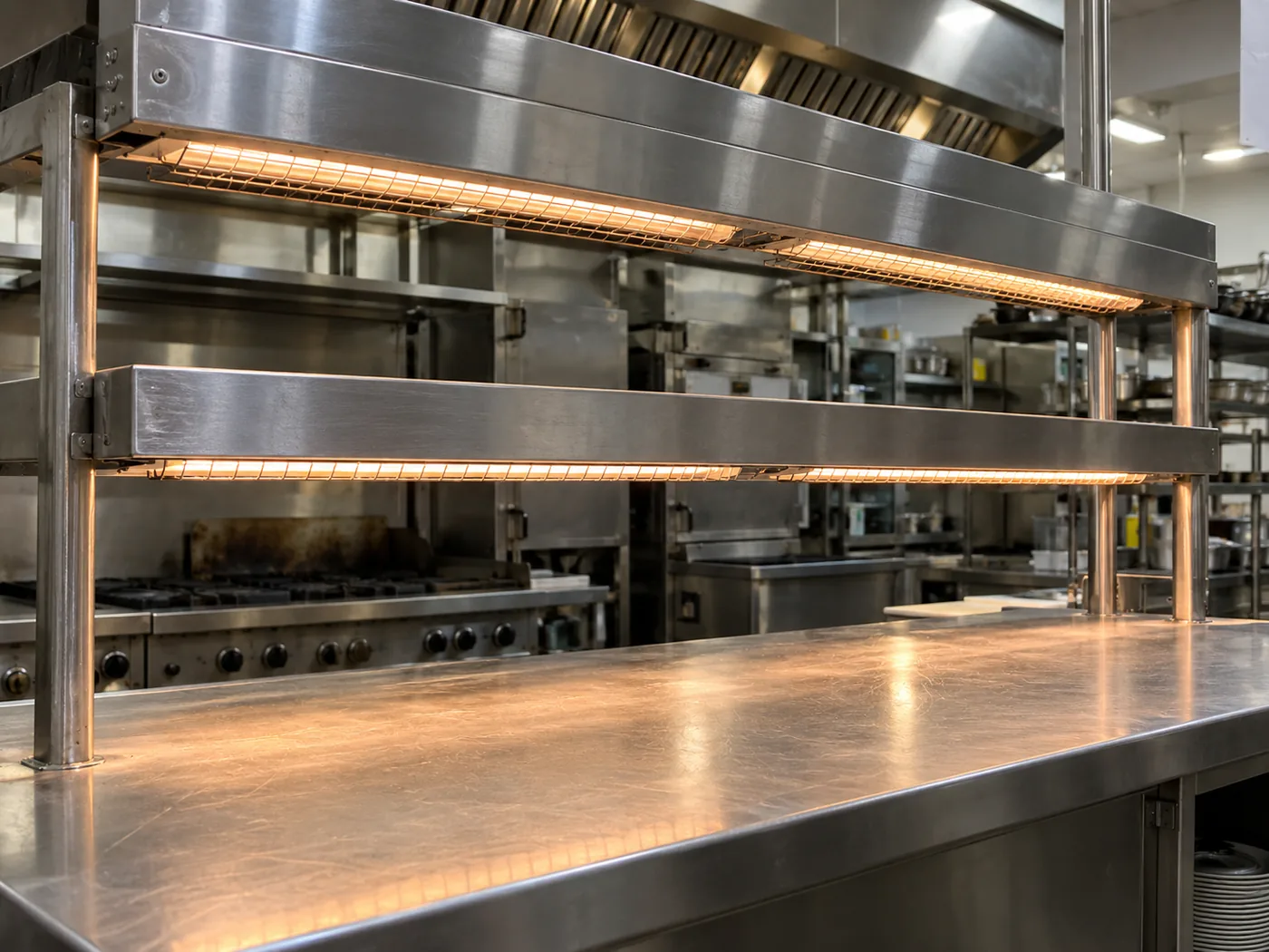 Dual-zone commercial warmer after service