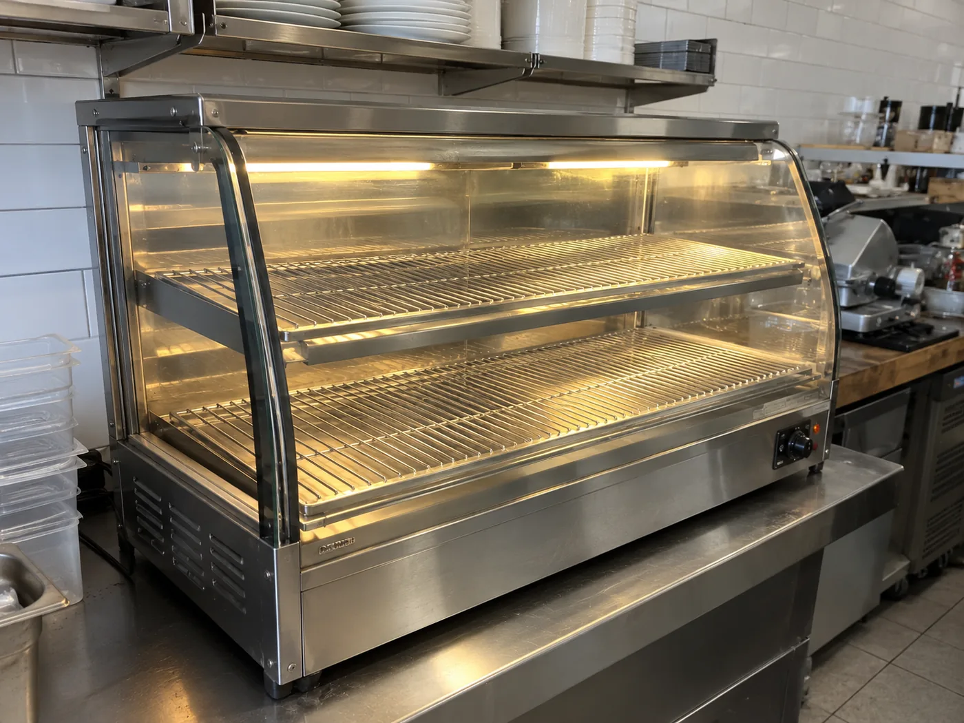 Countertop heated display after airflow service
