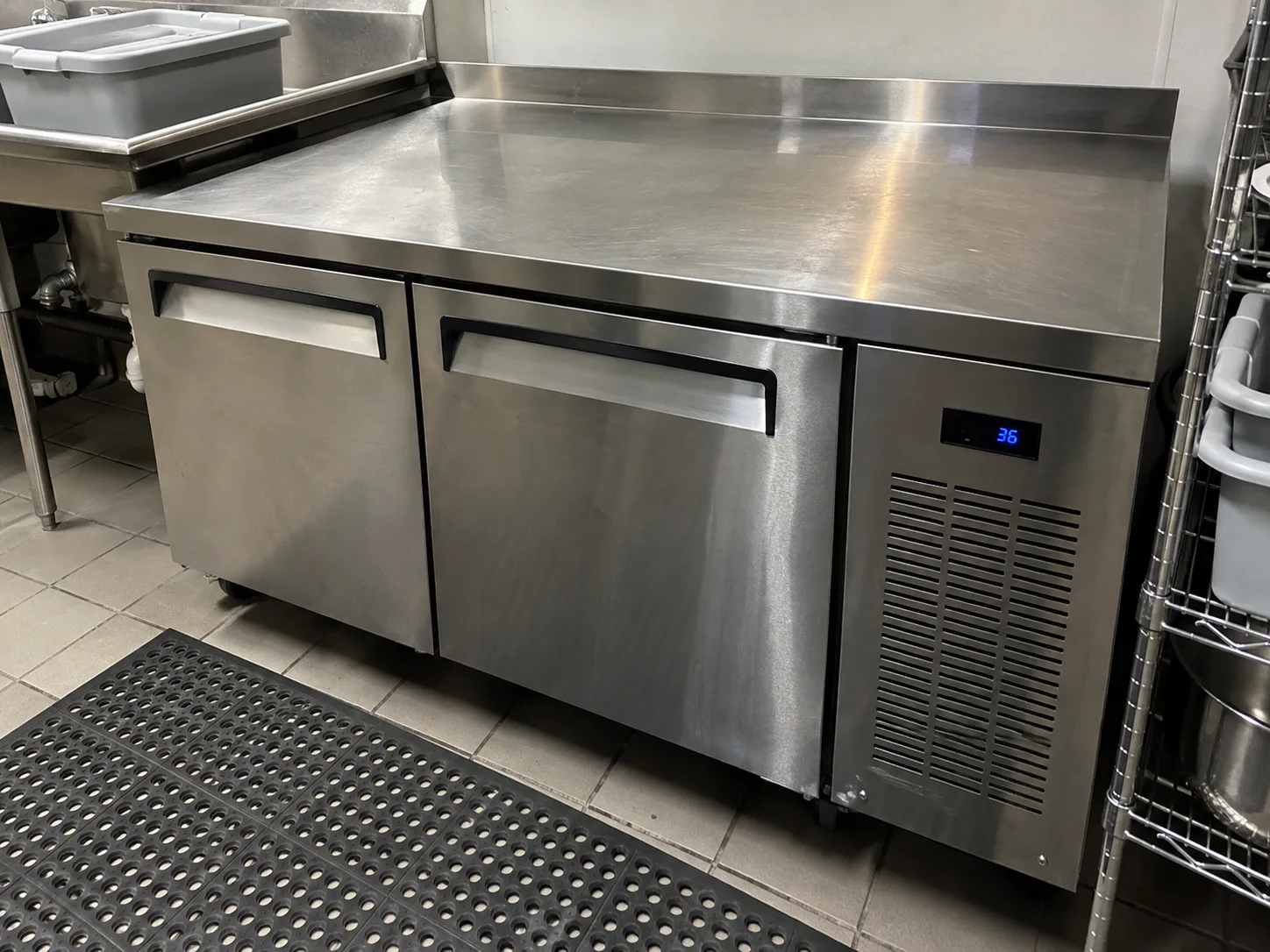 Commercial worktop refrigerator after control calibration in Dunwoody