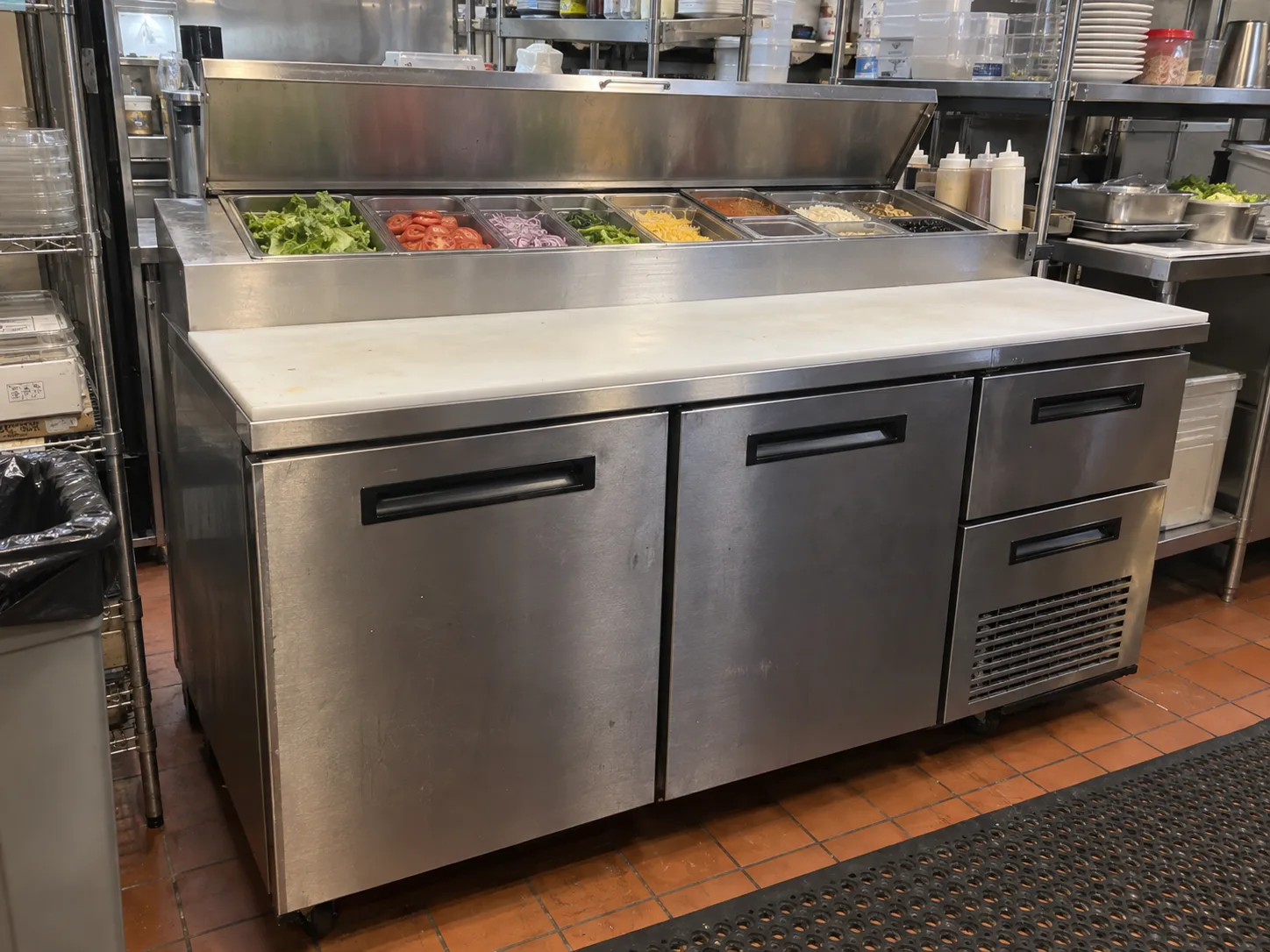 Two-door mega-top prep station after control service in Brookhaven