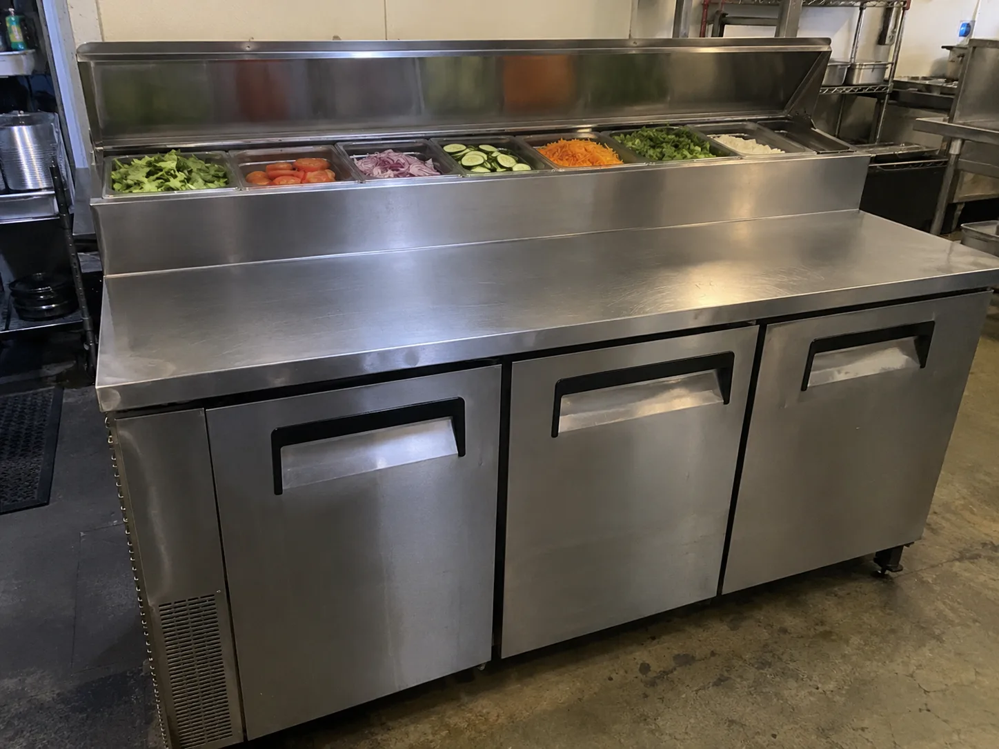 Refrigerated prep station after compressor startup repair in Clearwater