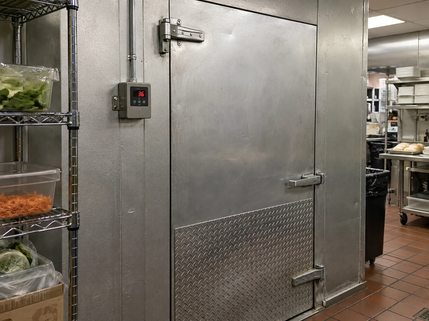 Walk-in cooler controller after service