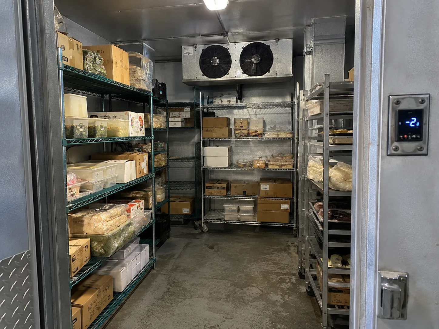 Walk-in freezer after temperature control service