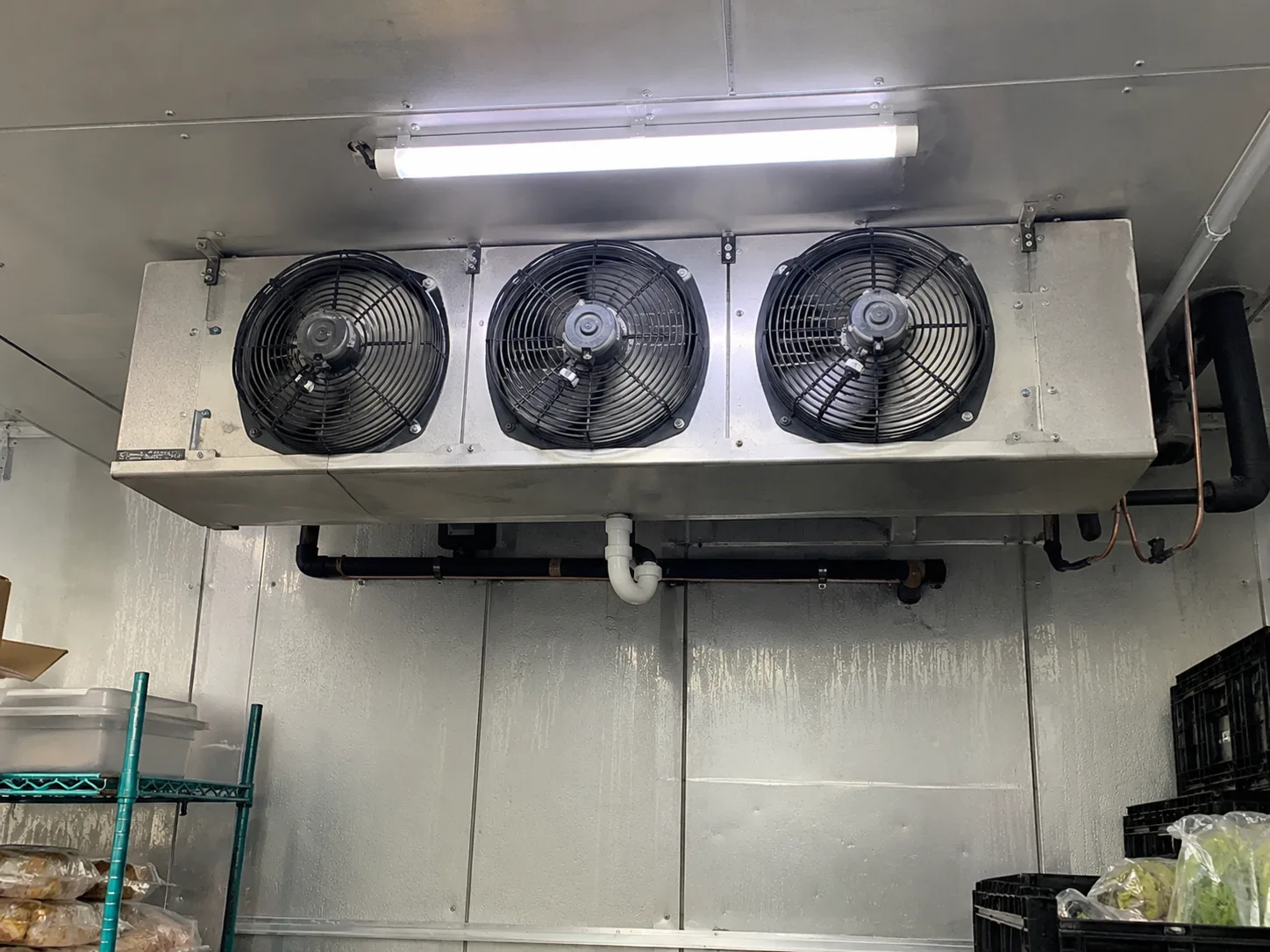 Freezer evaporator after defrost system service