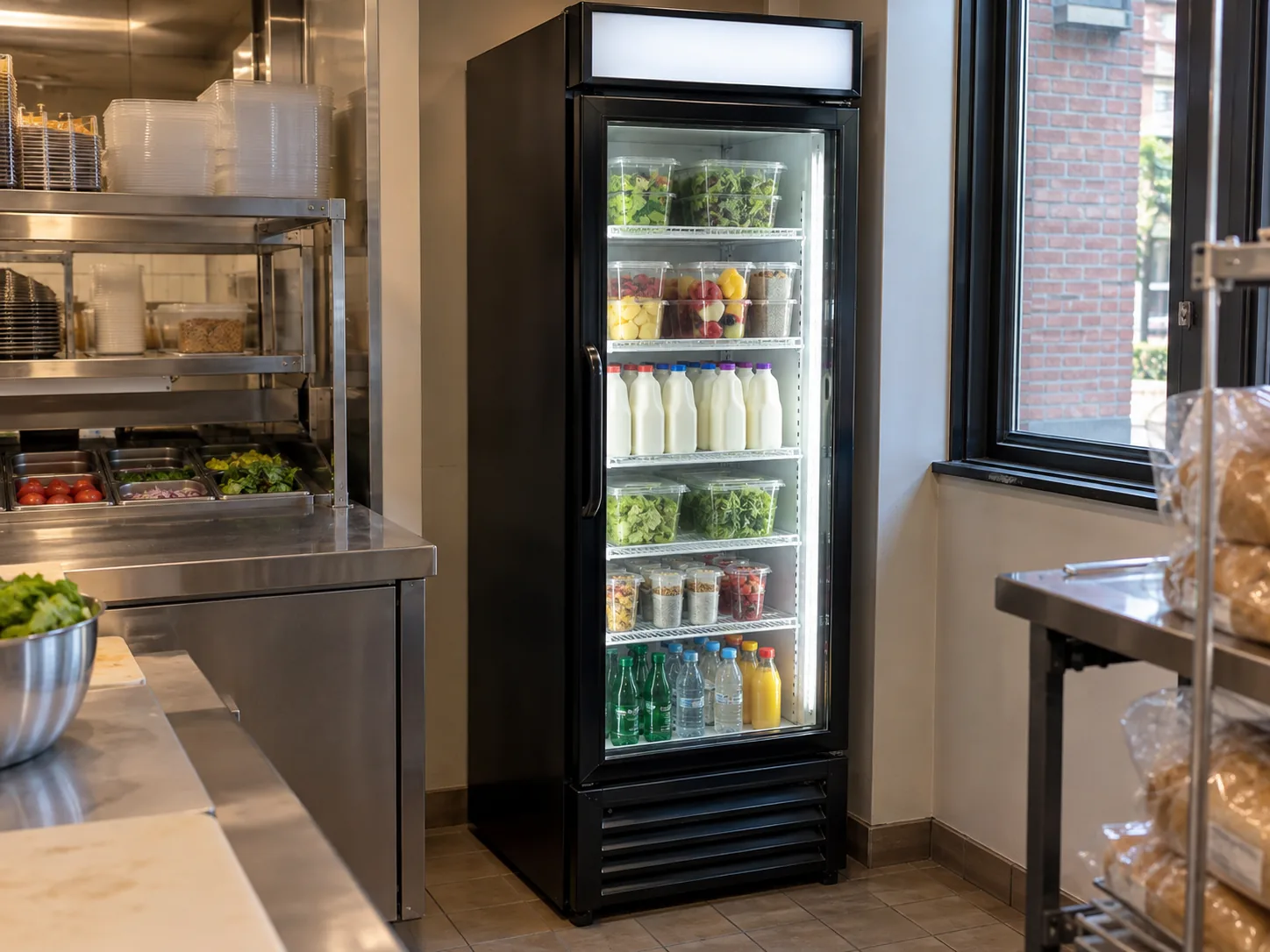 One-door merchandiser after gasket service