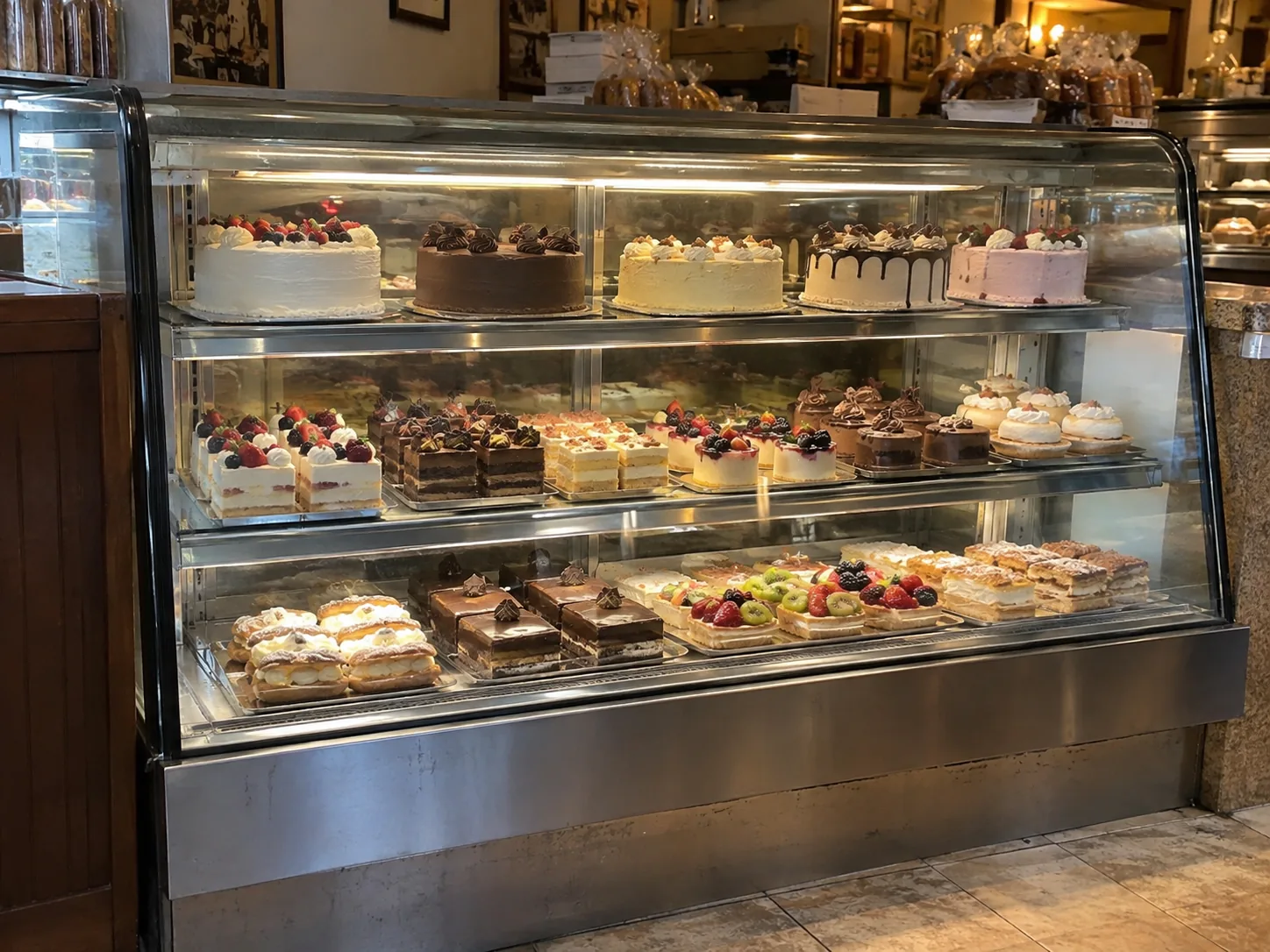 Deli display case after temperature repair