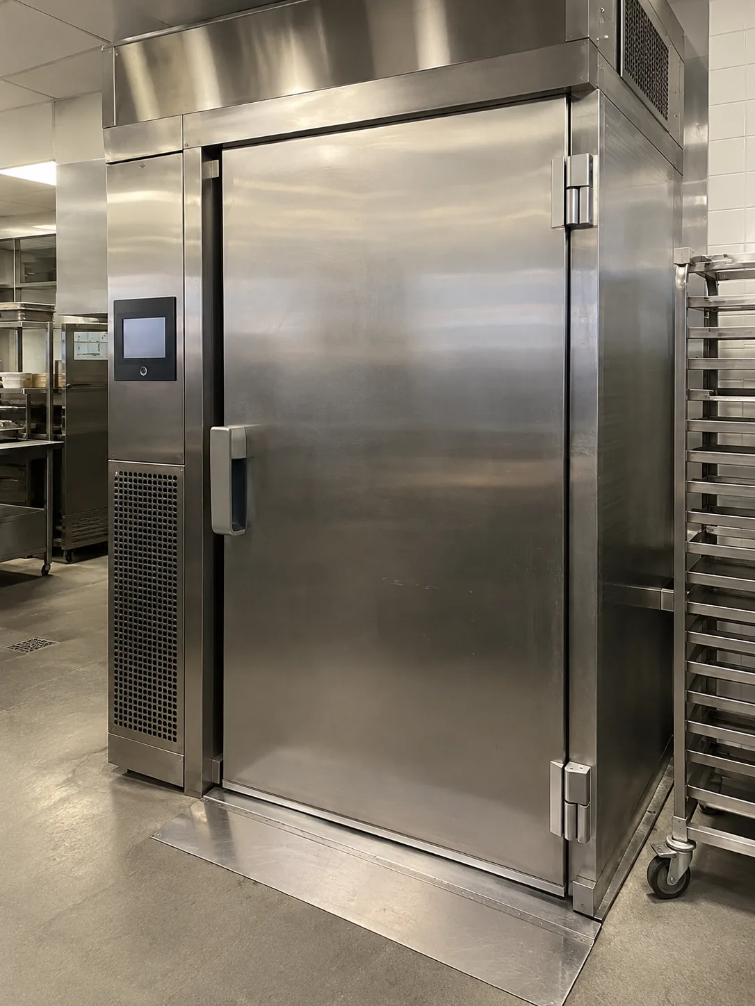 Roll-in blast chiller after fan repair