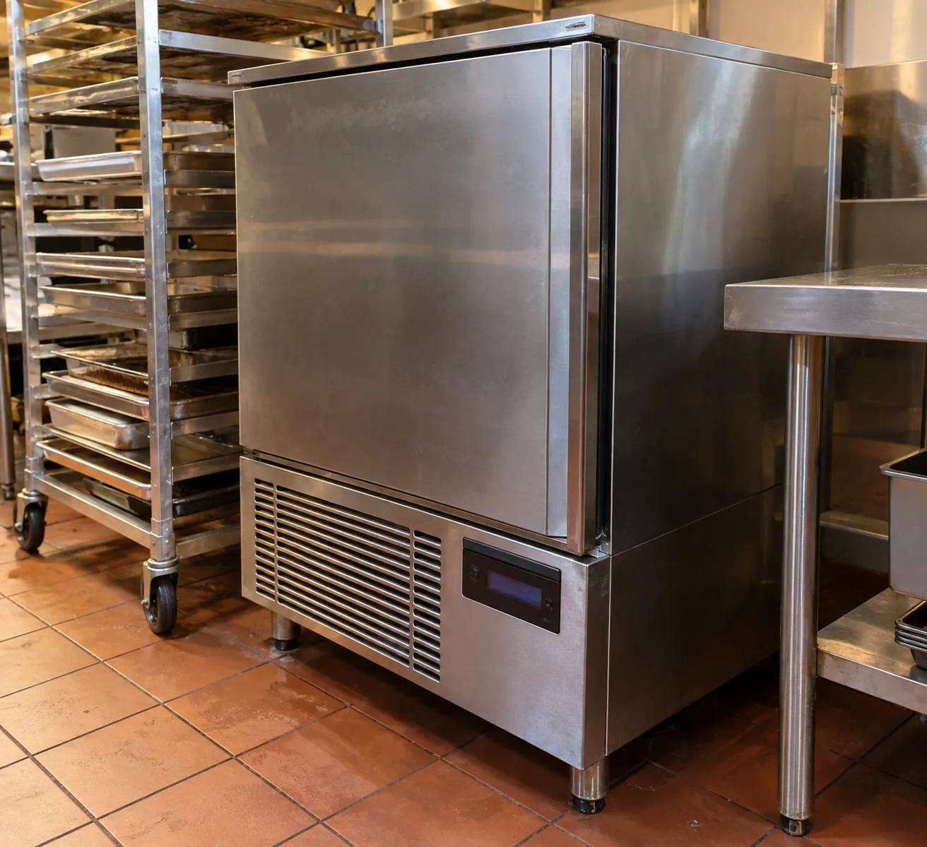 Blast chiller after compressor startup service