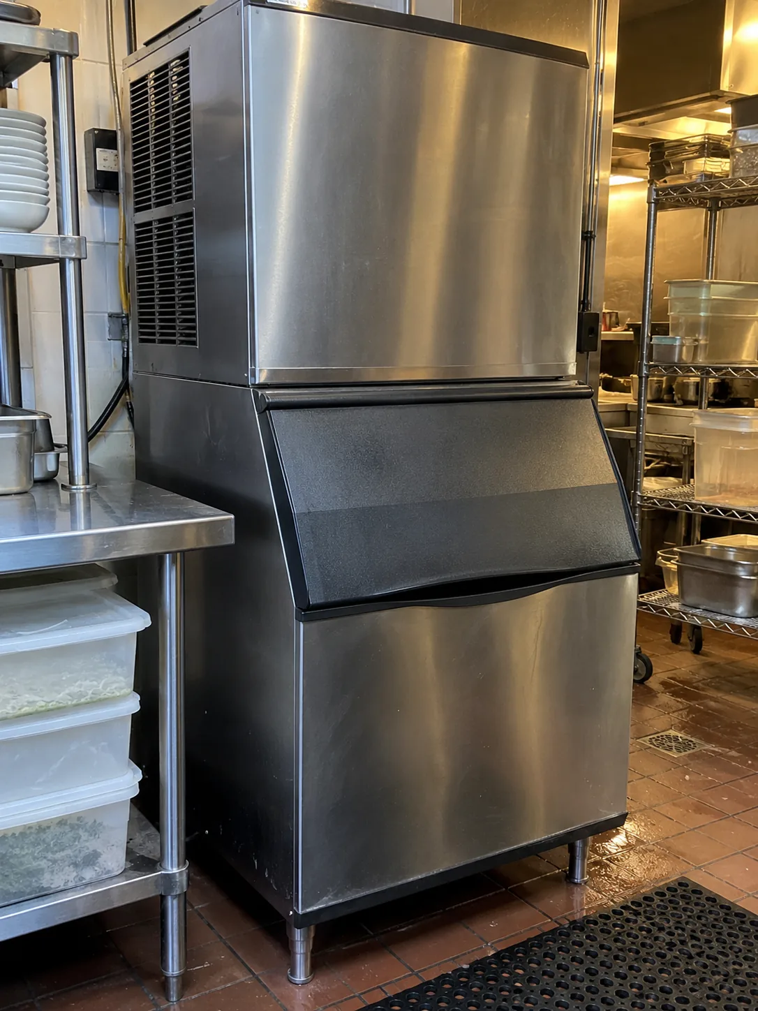 Modular commercial ice maker after production service