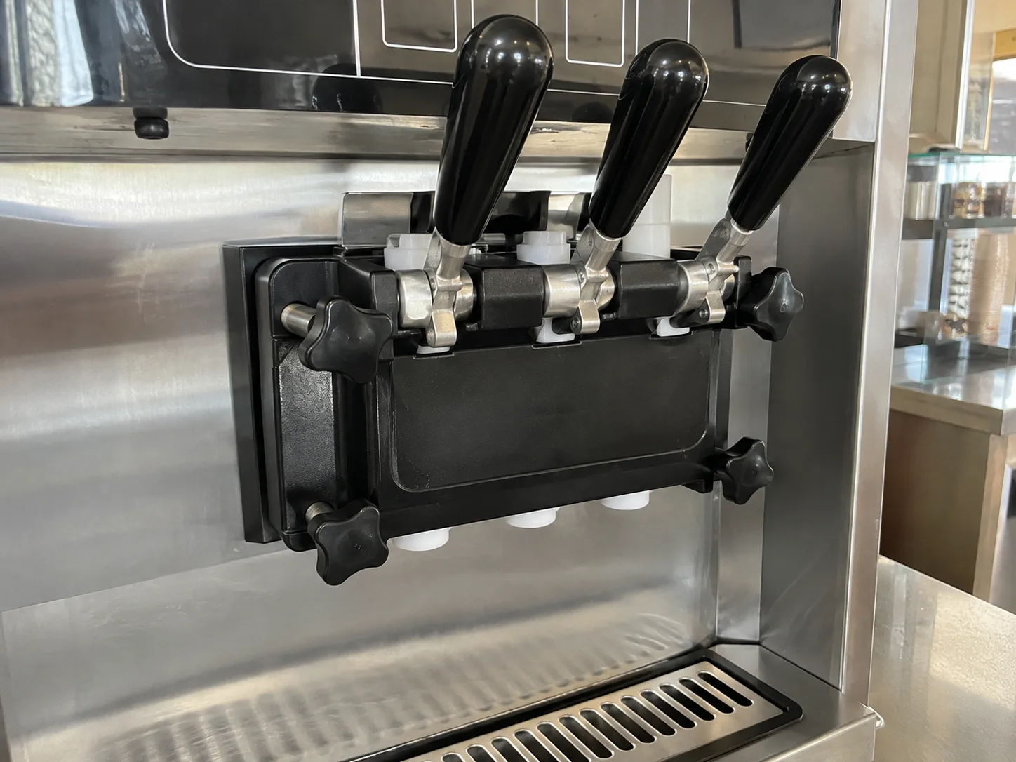 Soft serve dispensing assembly after service in Westshore