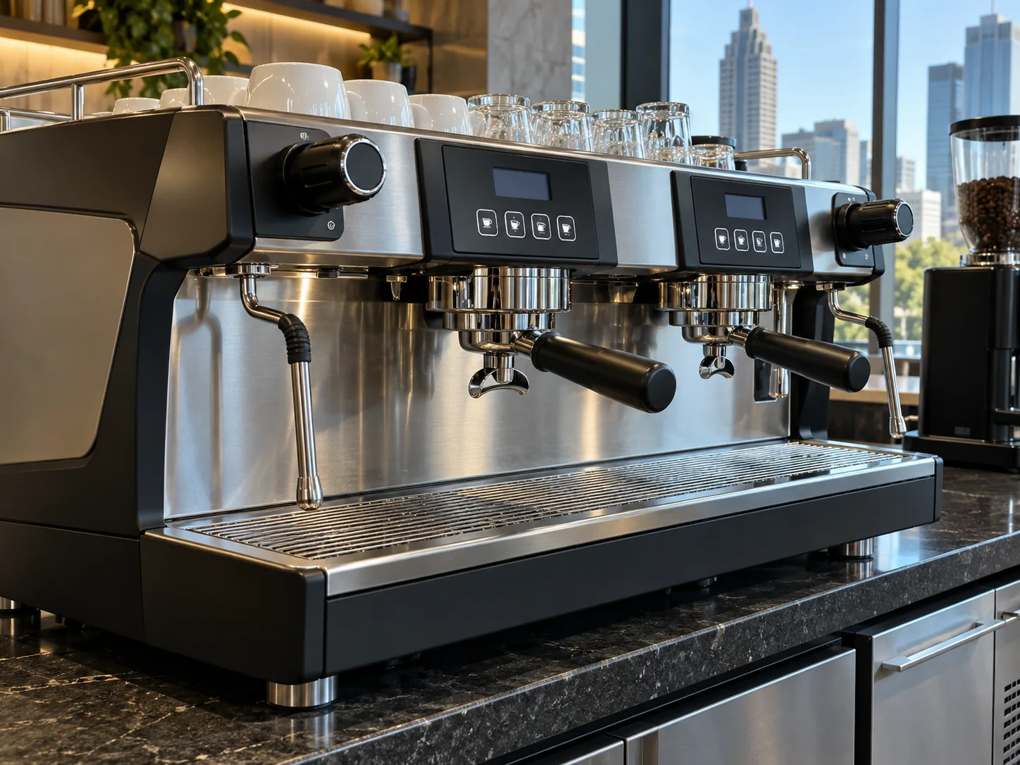 Digital commercial espresso system after control repair
