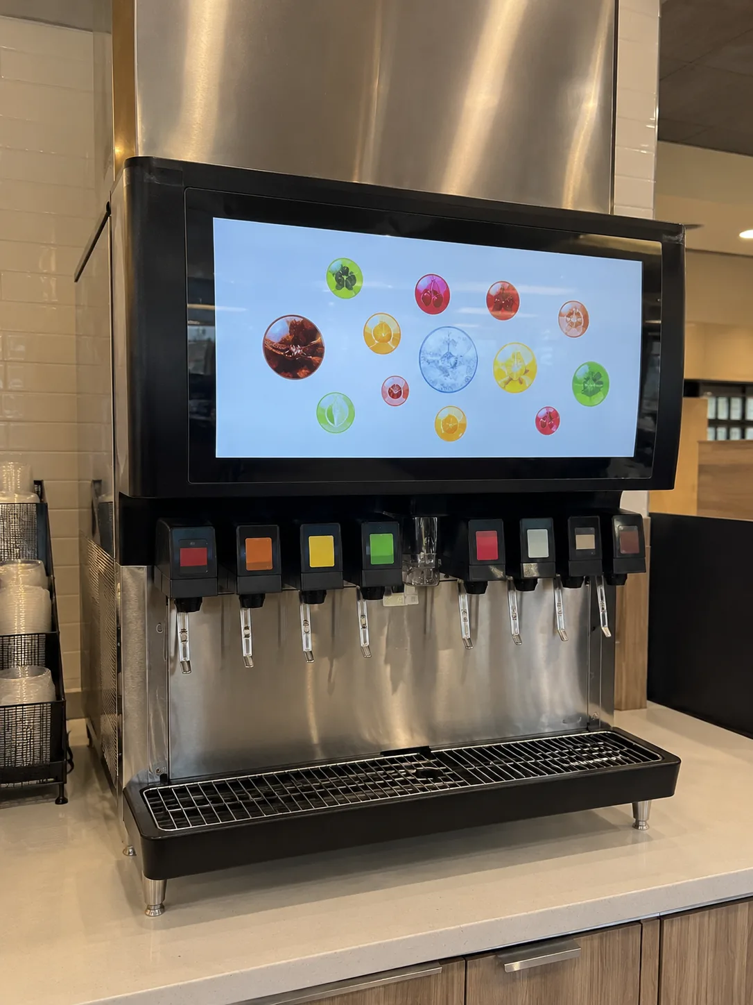 Electronic fountain dispenser after control service