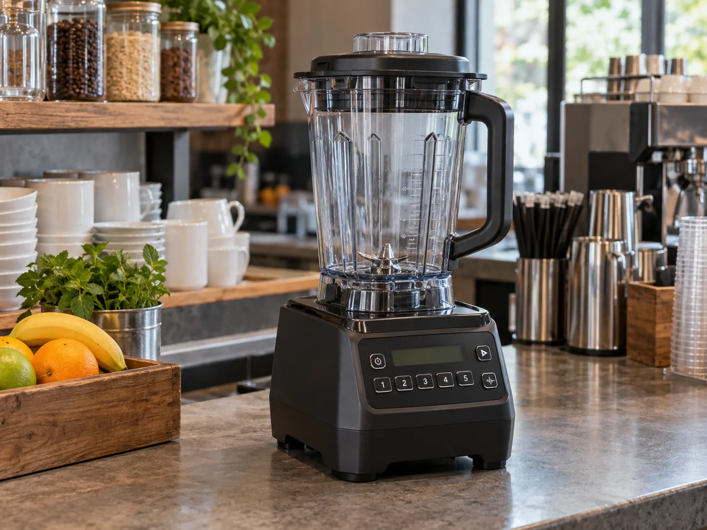 Programmable commercial blender after control service