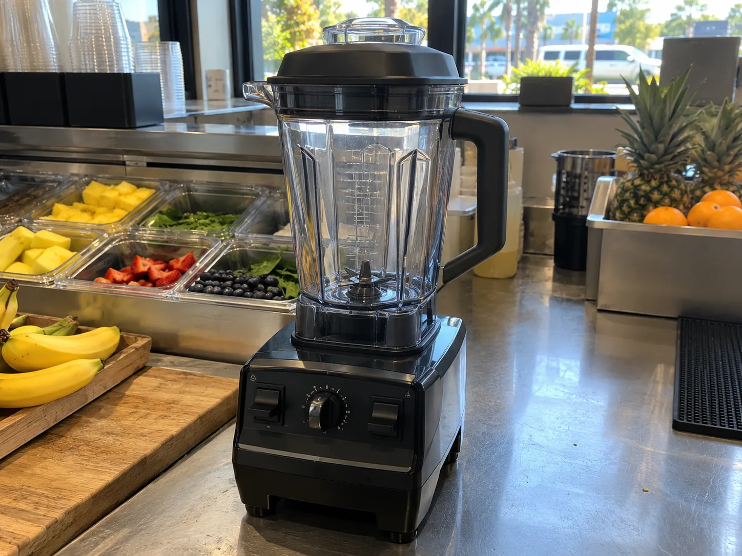 Commercial smoothie blender after motor service in Tampa