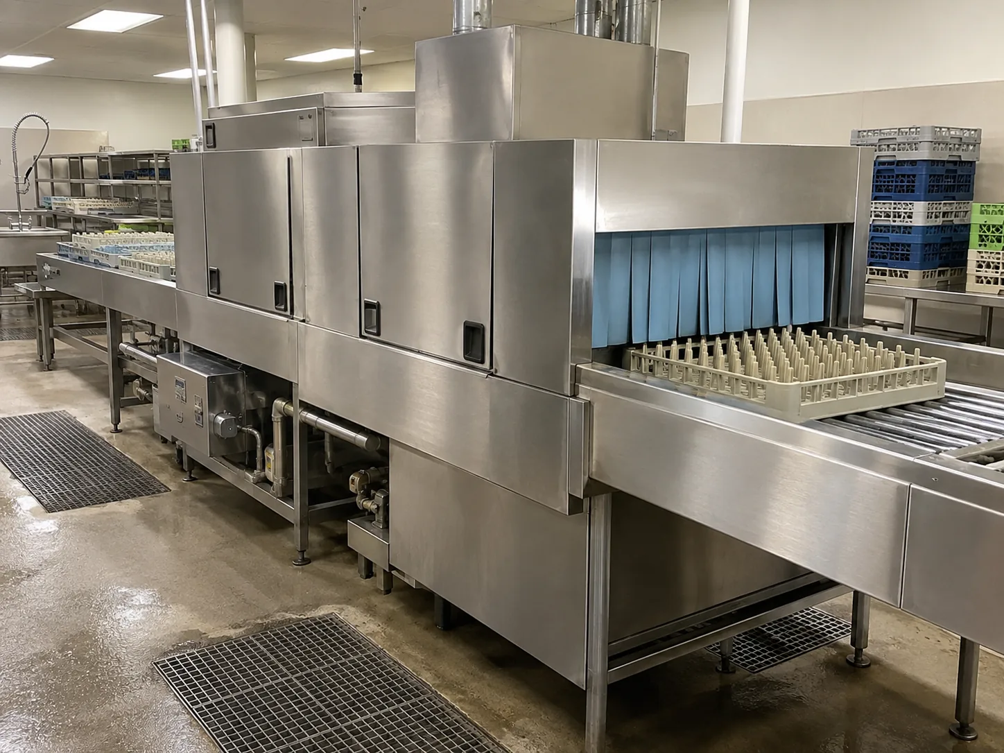 Electronic commercial warewasher after control service