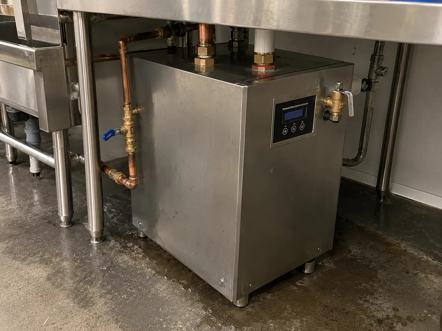 Commercial booster water heater after element service