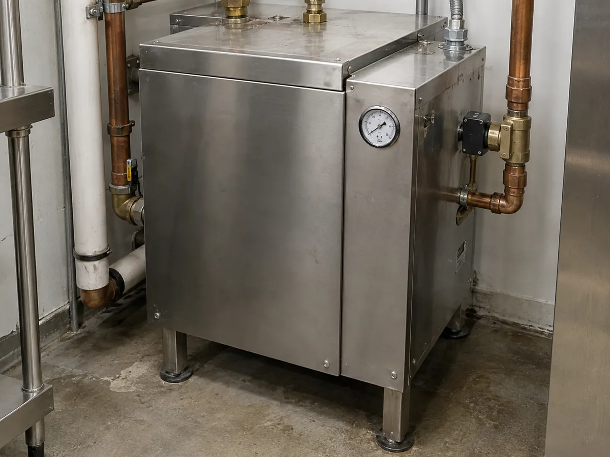 Electric booster heating unit after shutdown repair