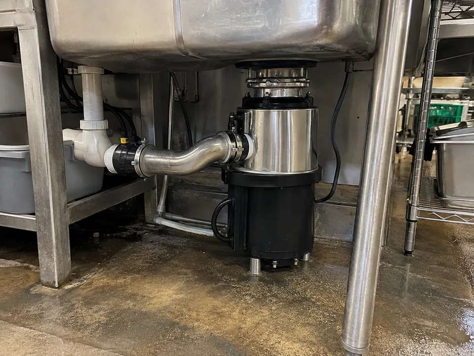 Commercial waste grinding unit after service
