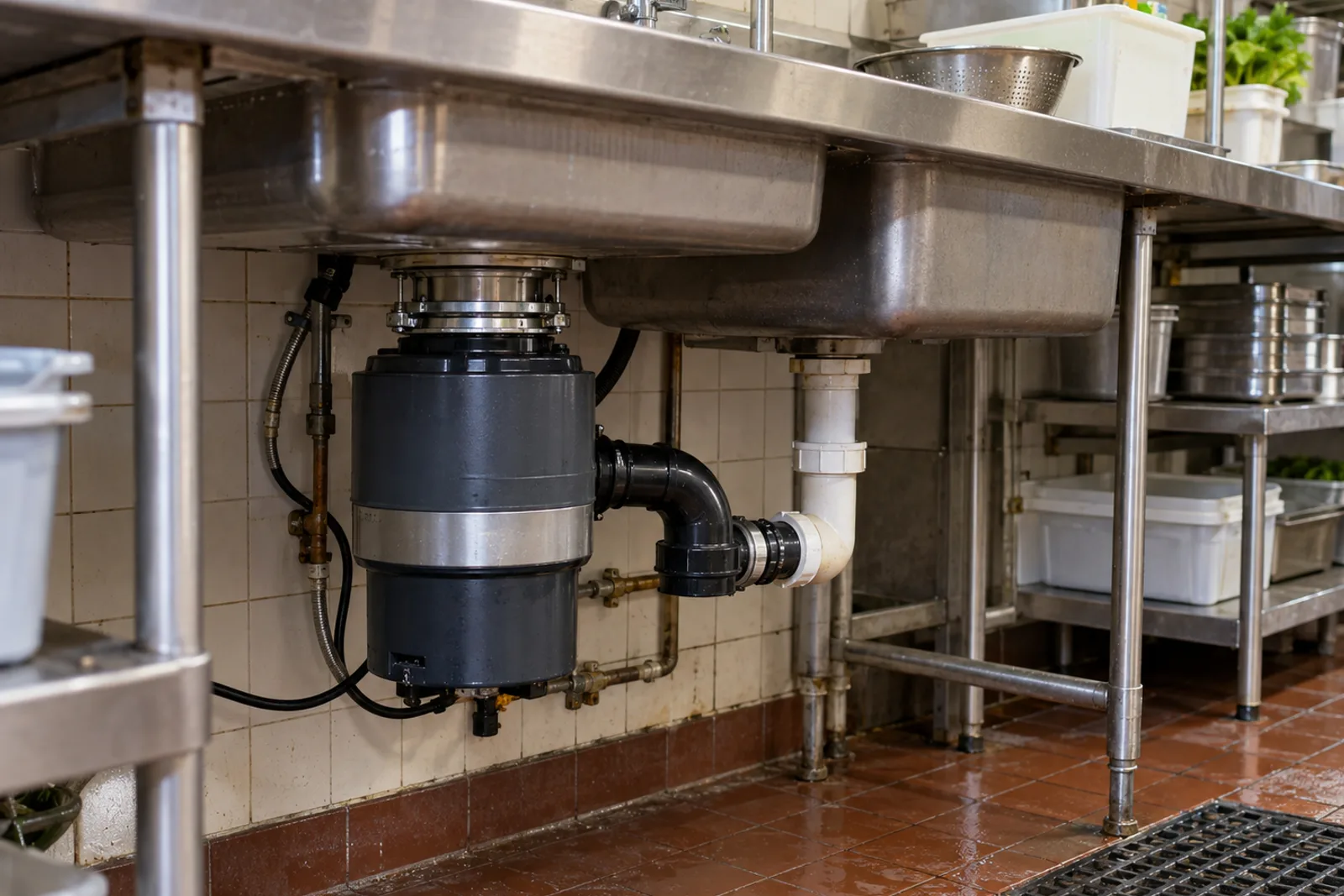 Commercial waste grinding unit after service