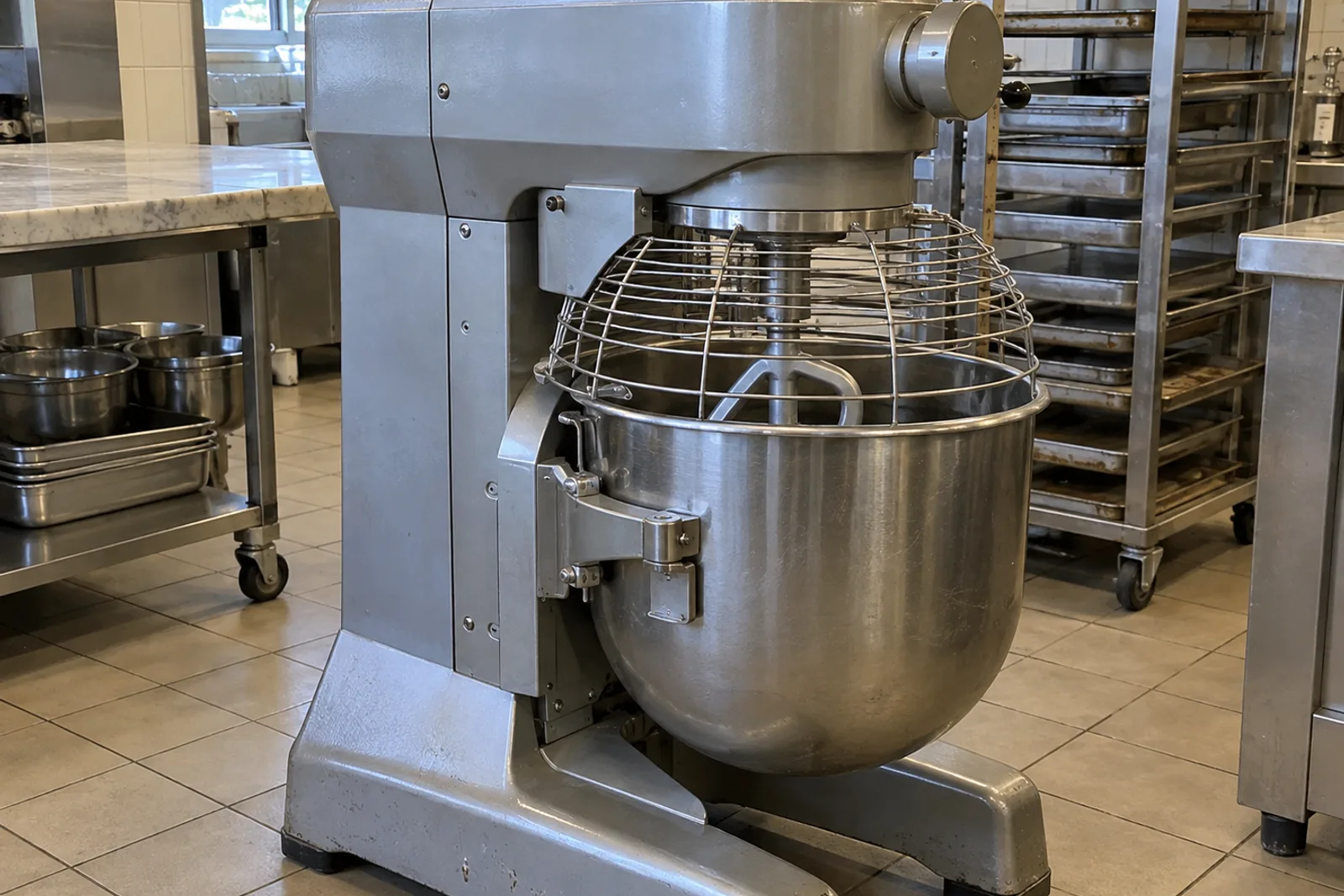 Heavy-duty planetary mixer after gearbox service