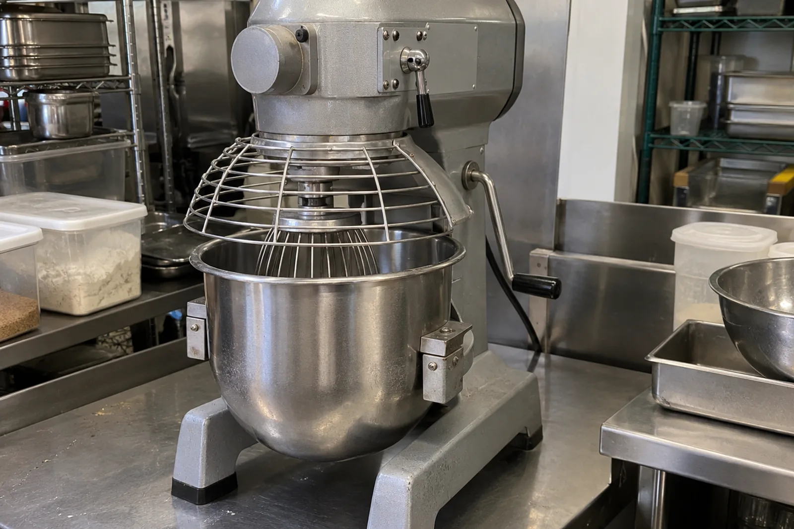 Countertop commercial planetary mixer after speed control service