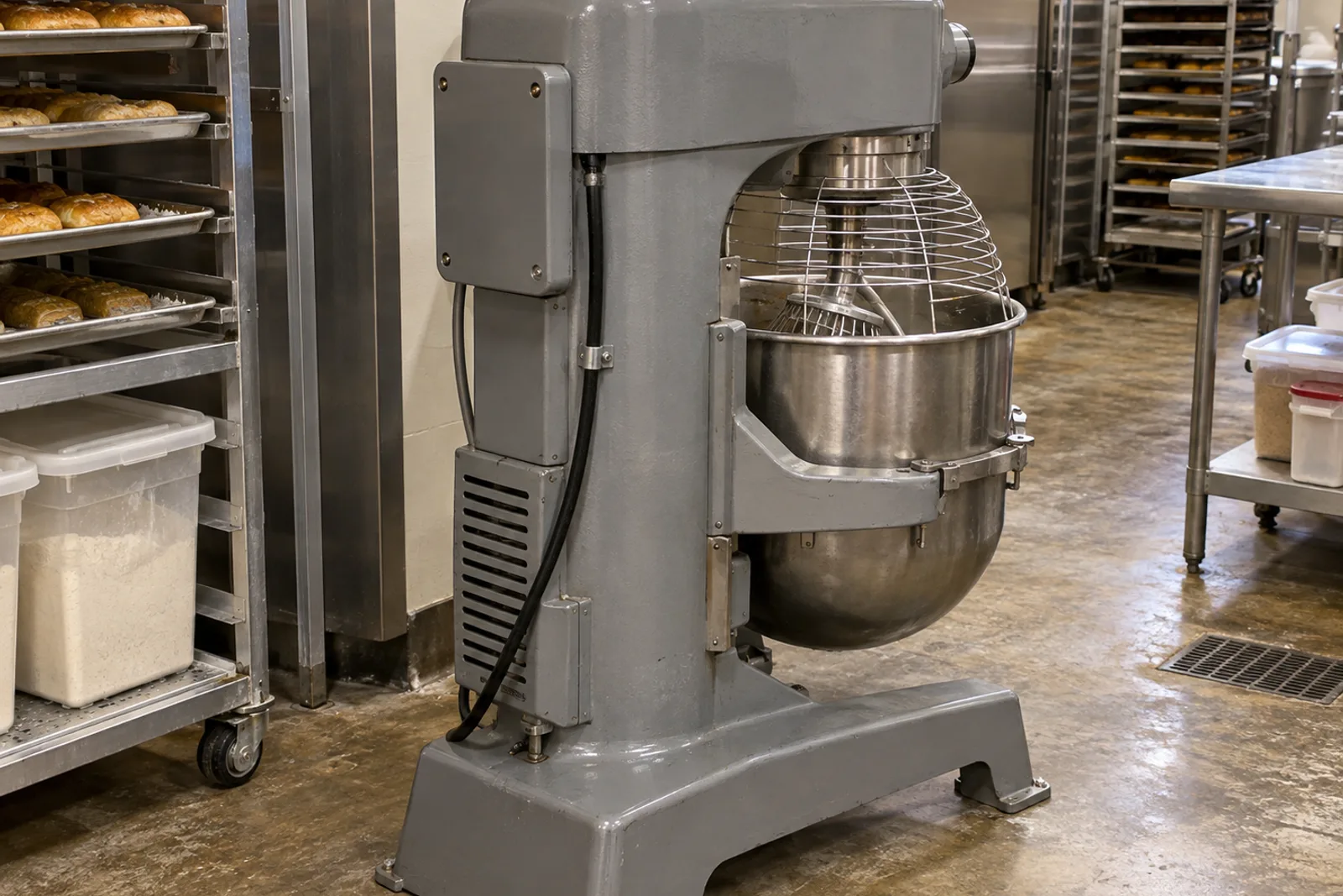 Commercial bakery planetary mixer after agitator drive service