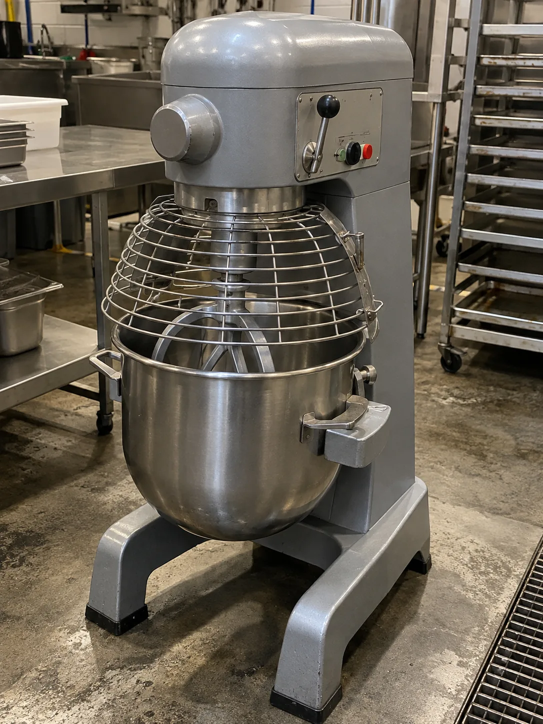 Floor-standing commercial planetary mixer after service in Downtown Tampa