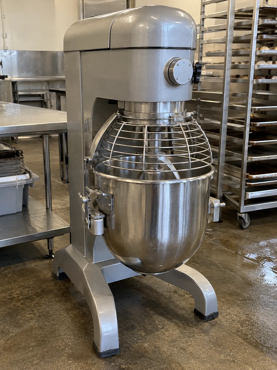Commercial planetary mixer with bowl guard after safety-control service in Brandon