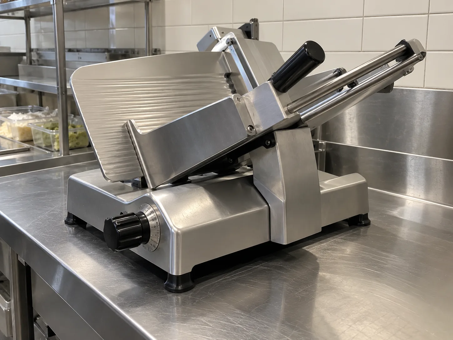 Commercial slicer carriage after service