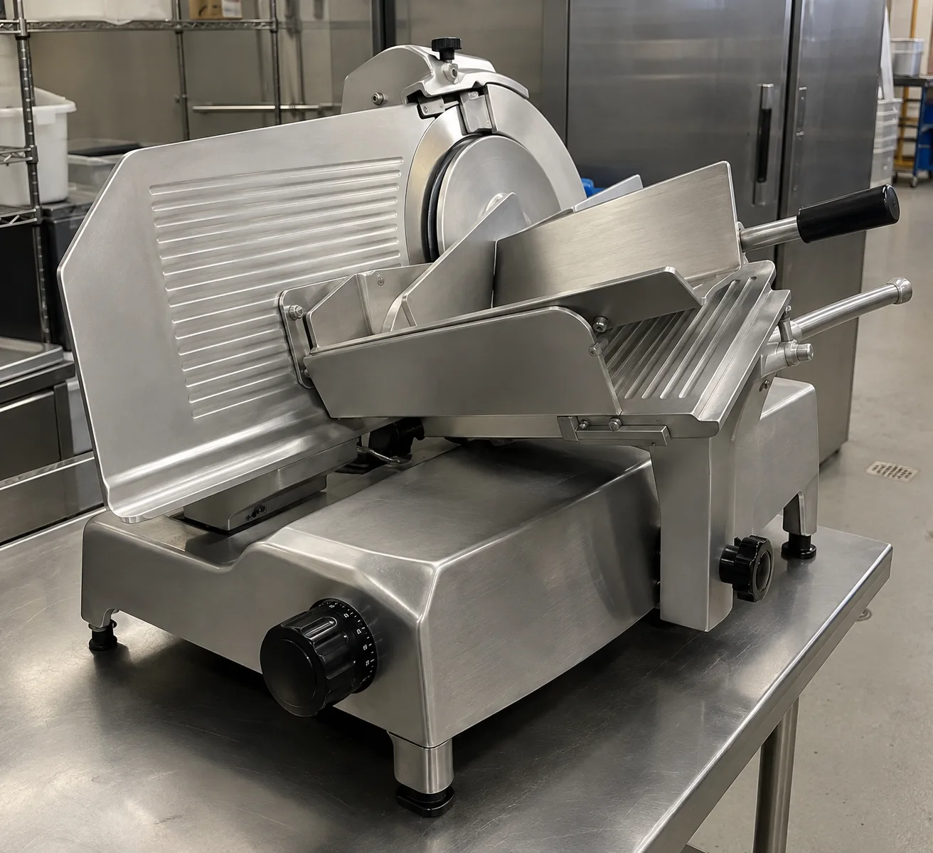 Automatic commercial slicer after service