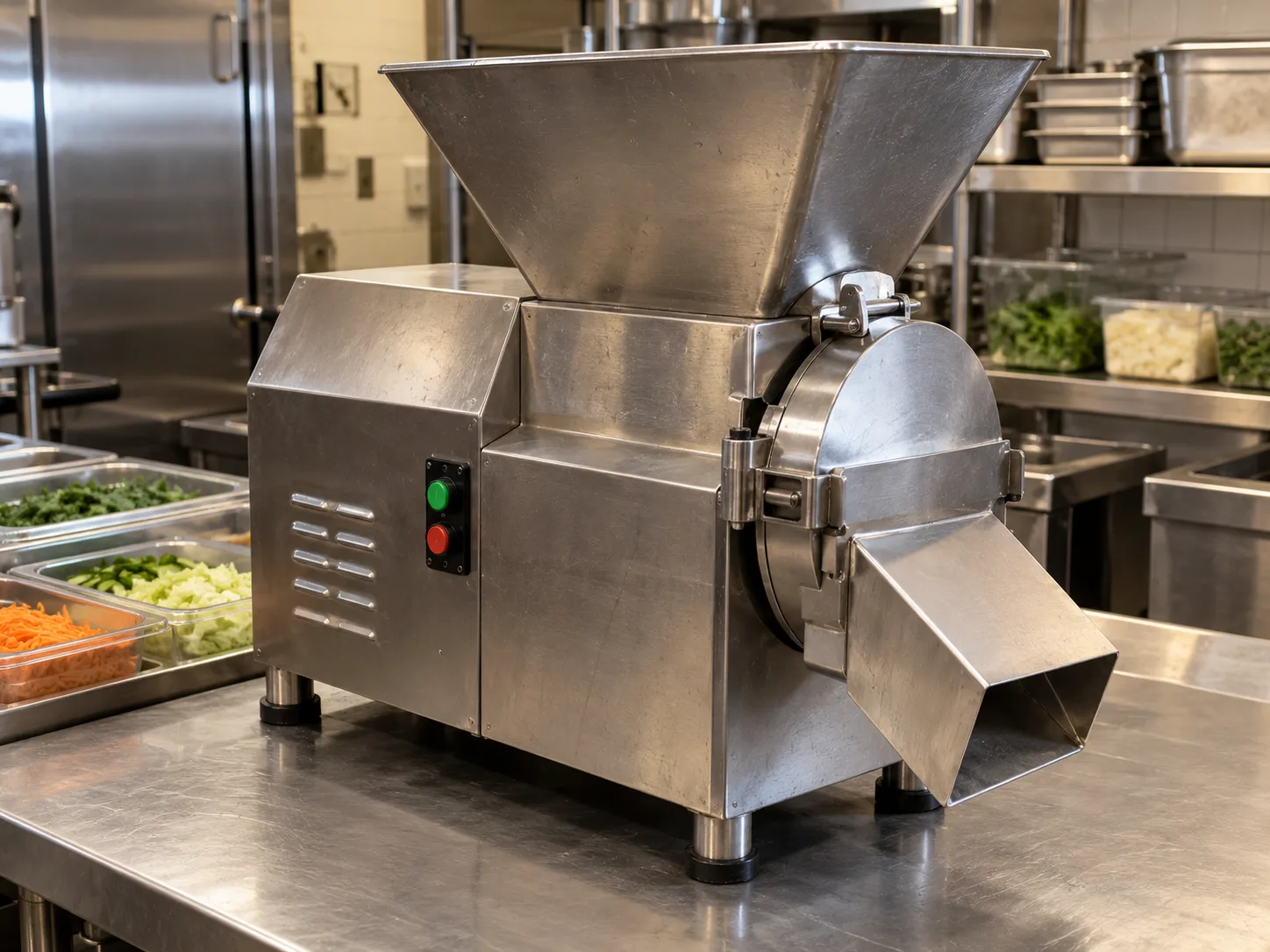 Vegetable preparation machine after service
