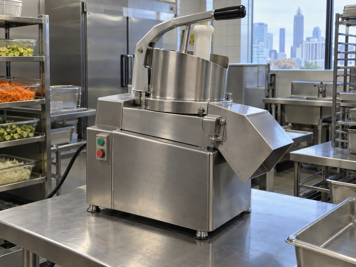Commercial vegetable cutting machine after service