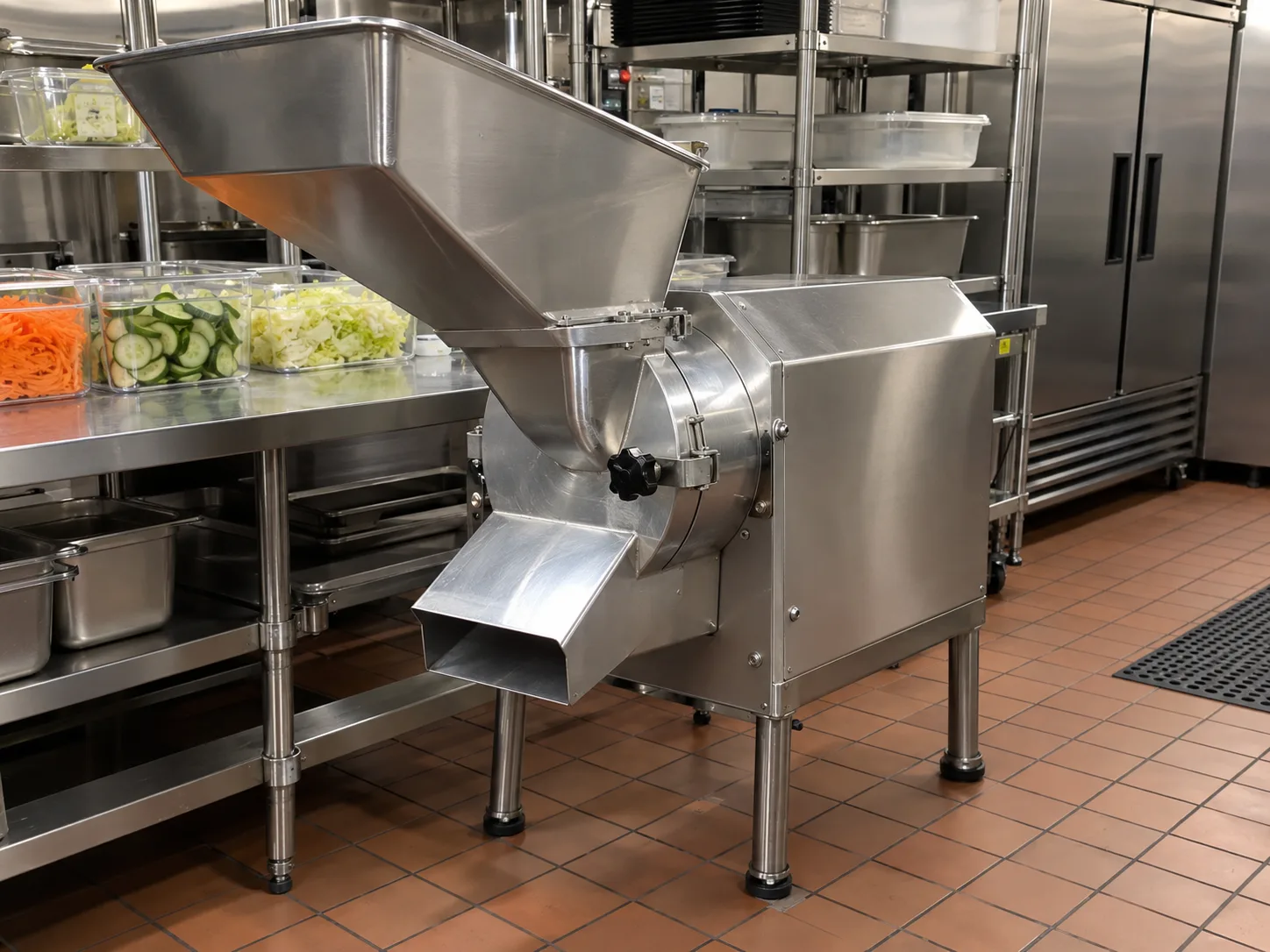 Vegetable preparation machine after service
