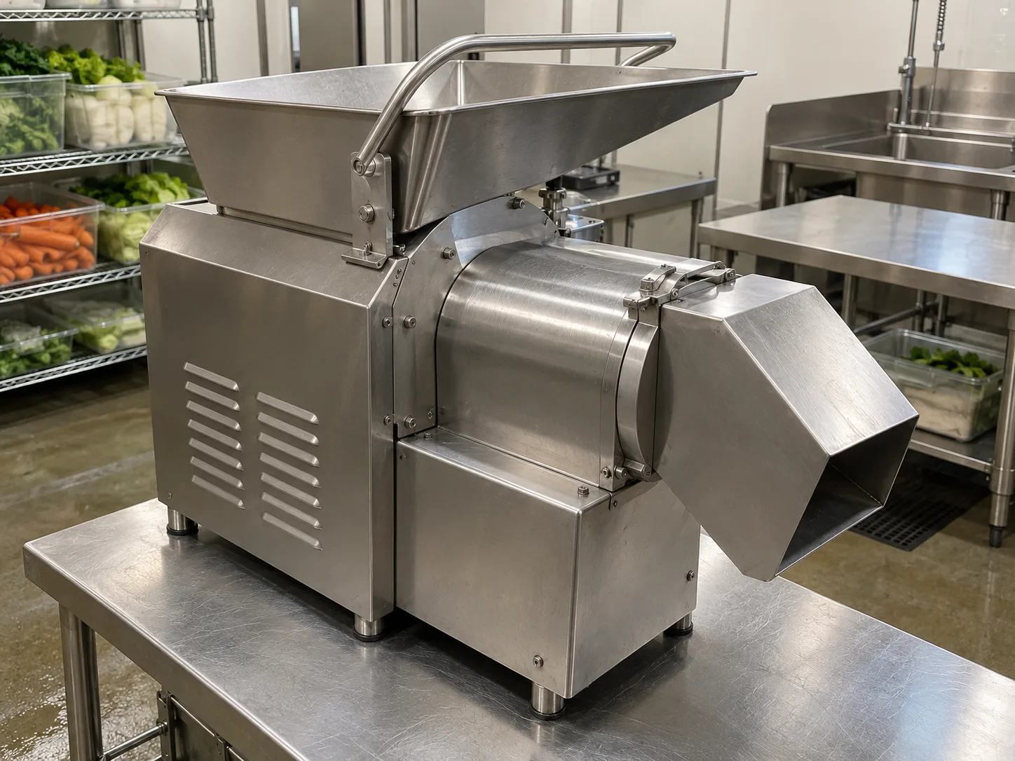 Commercial vegetable cutting machine after service