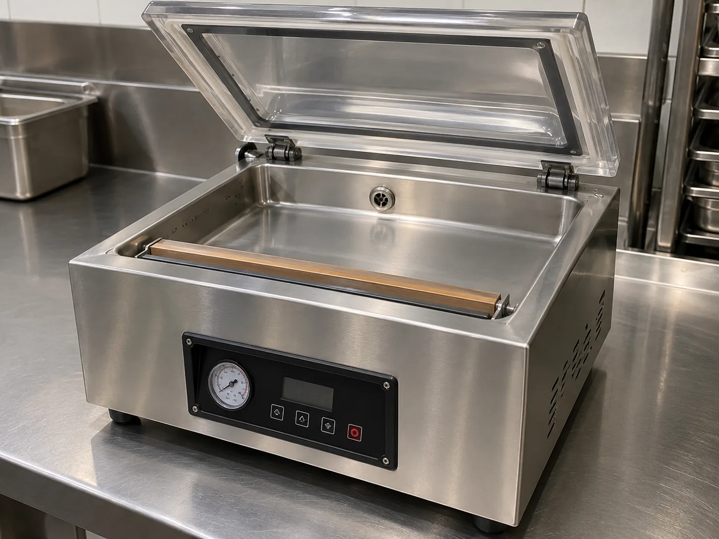 Commercial countertop vacuum packer after service
