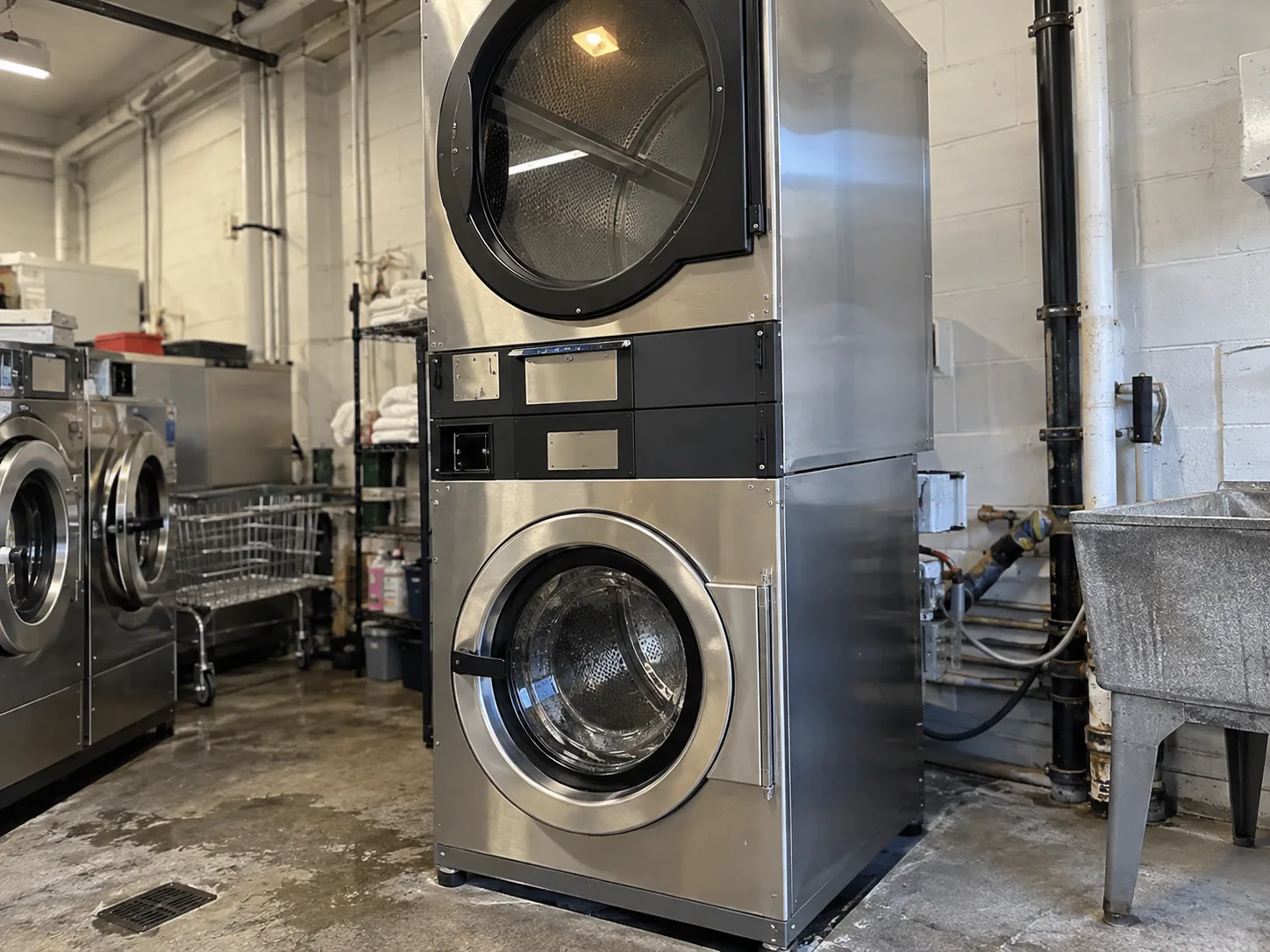Commercial Stack Washer Spin Repair commercial stacked washer service