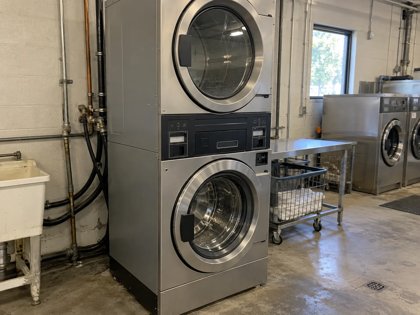 Commercial Stack Washer Door Lock Repair commercial stacked washer service
